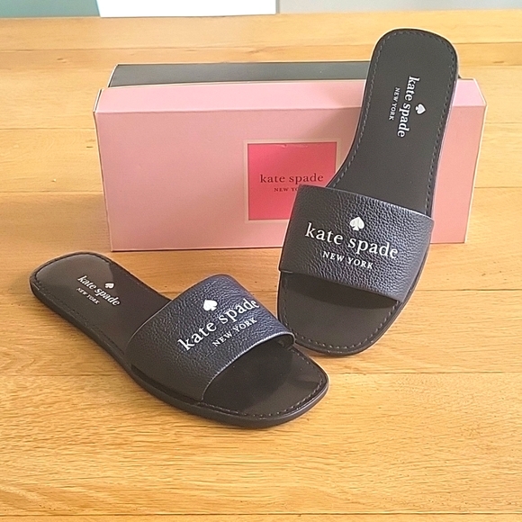 kate spade Shoes - KATE SPADE  Leather Blazer Blue Peyton Sandals